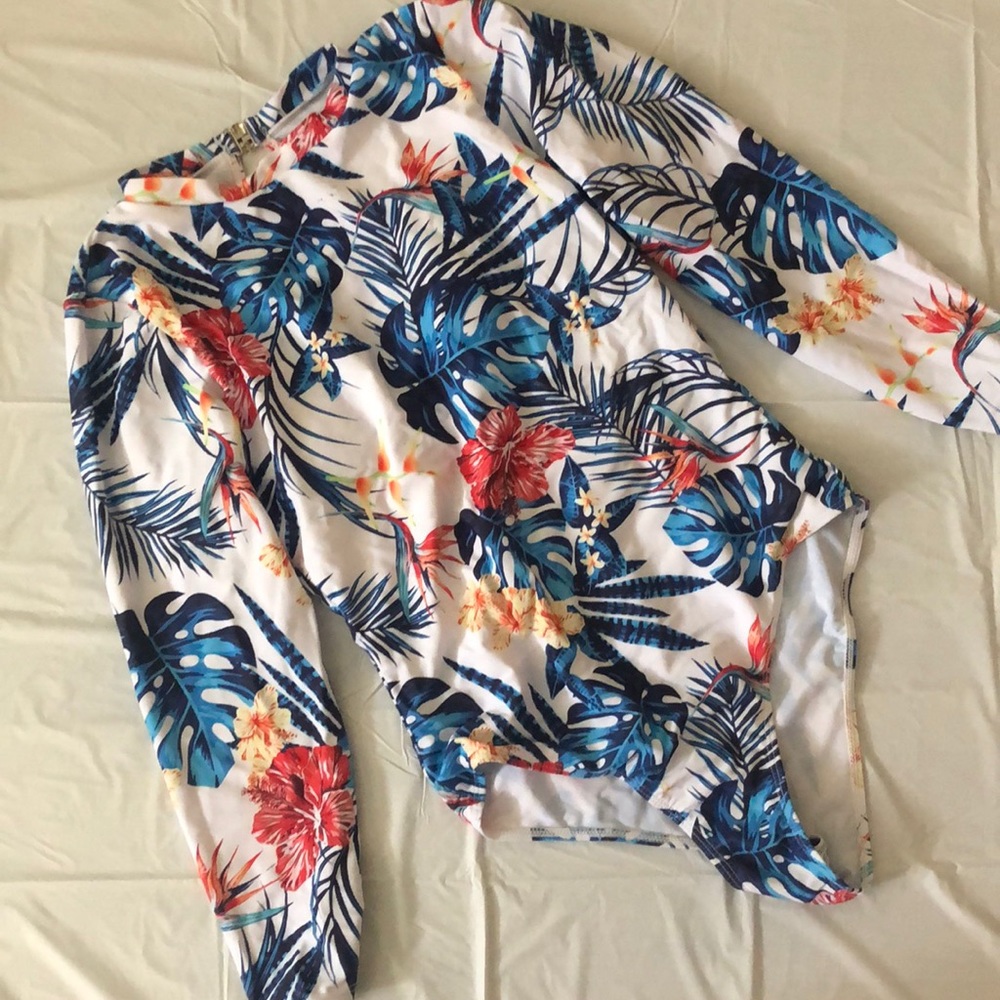 One piece swimsuit floral